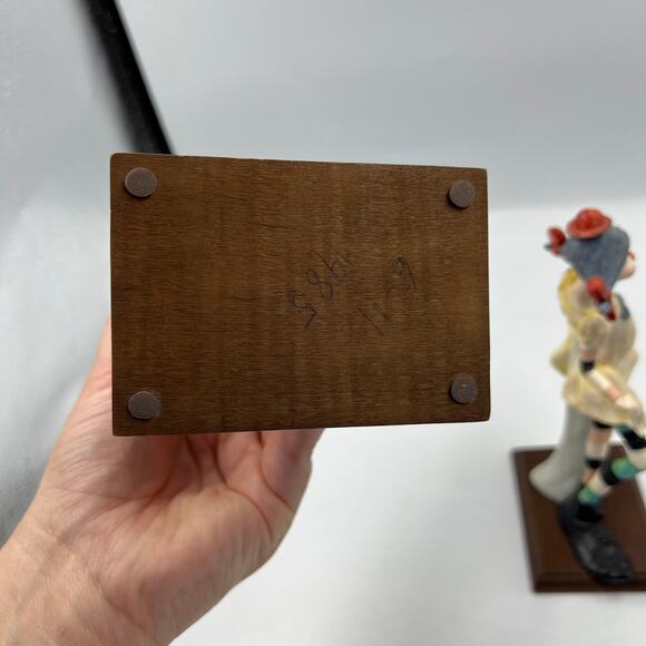 Vintage Fontanini Clown Sculpture Figures Girl Pigtails Hobo Bunny Hat DAMAGED - Picture 12 of 13